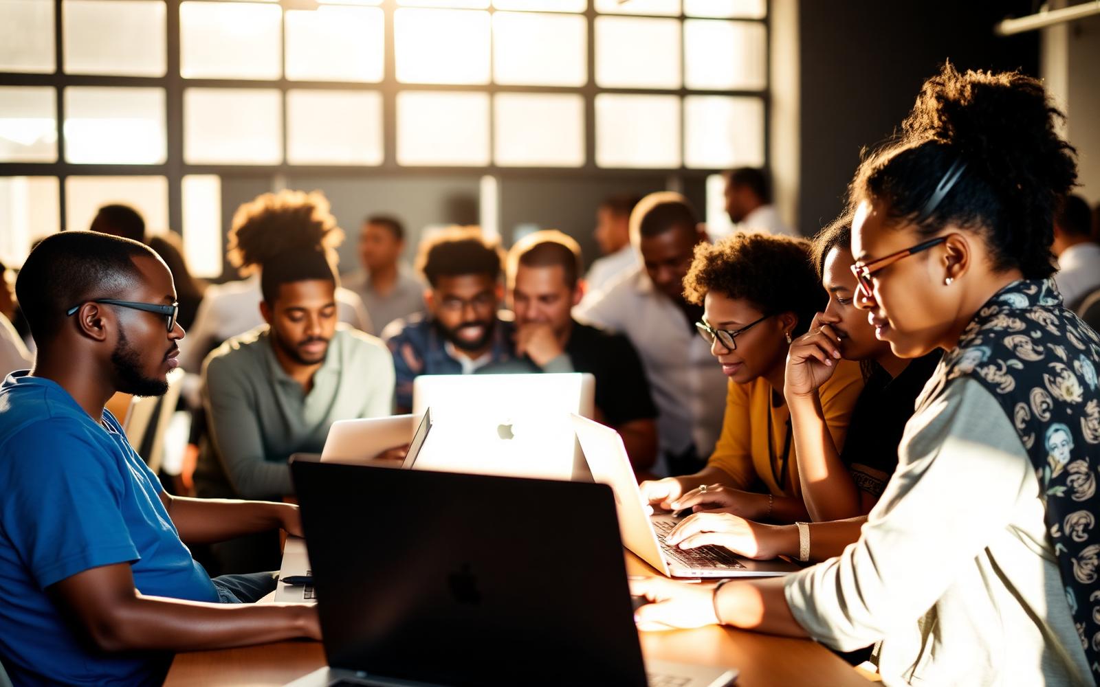 Swahili Developers community at a hackathon